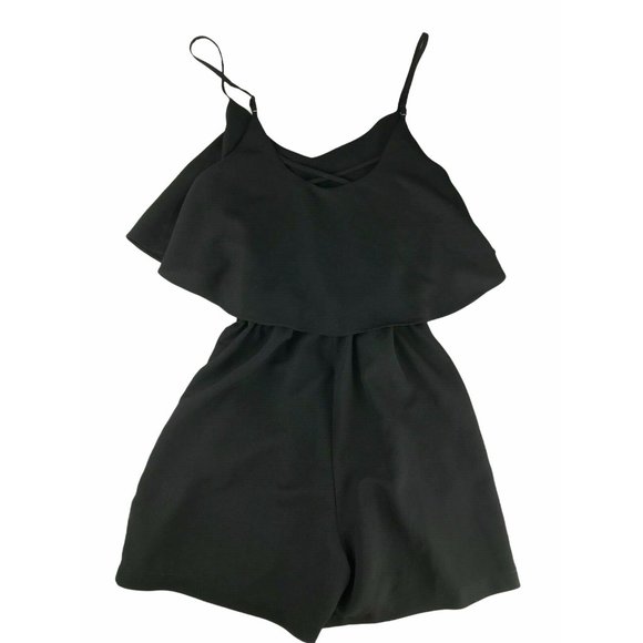 JUNK Brand Size Women's XS Black Romper Shorts - Picture 1 of 9
